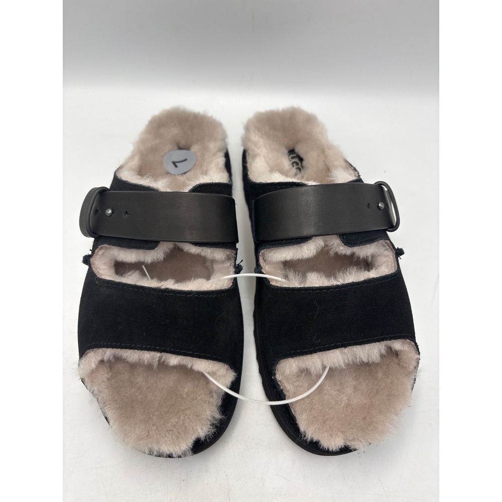 UGG CLASSIC SHEEPSKIN GREENPORT STRAP‎ SLIDE SLIPPERS, WOMEN US 7